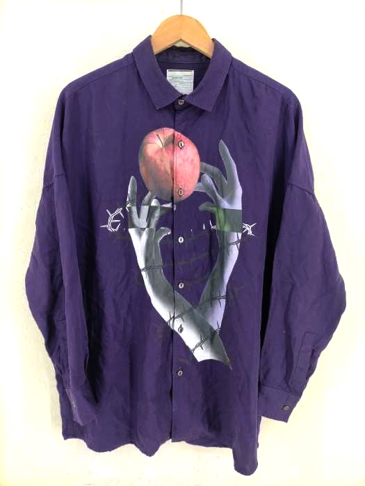 シャリーフ SHAREEF APPLE L/S BIG SHIRTS アップルプリントビッグシャツ メンズ JPN：2