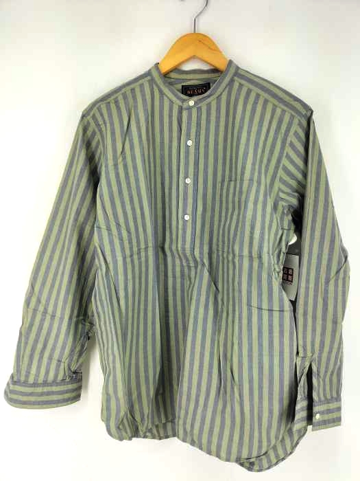 ビームスプラス BEAMS＋ 20SS シアサッカー バンドカラー オーバーシャツ メンズ JPN：M