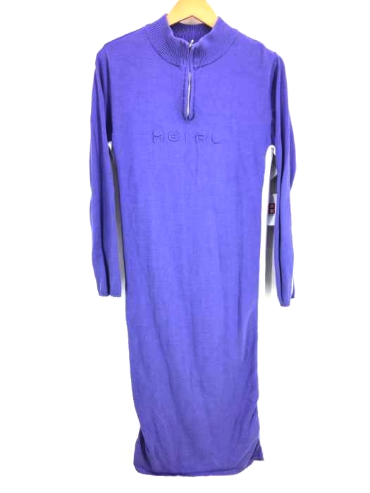 X-girl(エックスガール) HALF ZIP MIXI KNIT DRESS レディース ONE SIZE ONE SIZE