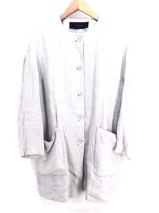 ZARA BASIC(ザラベーシック) ノーカラーロングジャケット レディース import：S import：S
