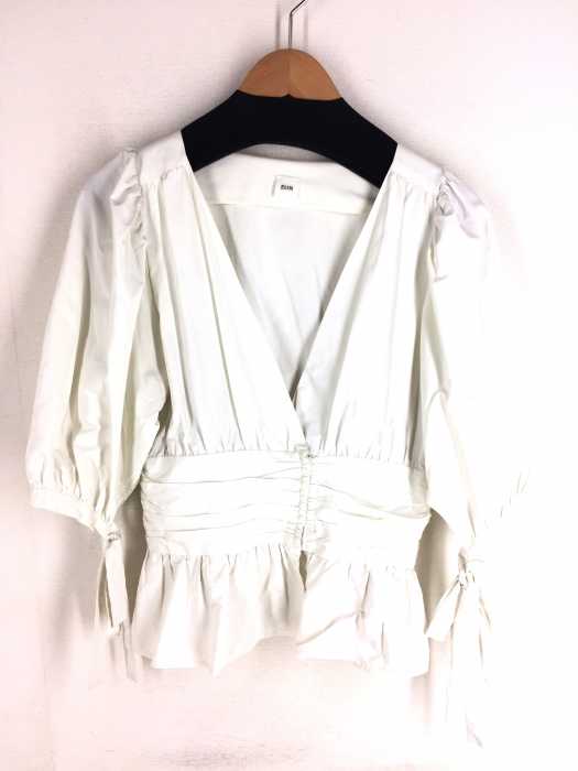 ELIN（エリン） 17SS タフタウエストギャザートップ レディース トップス シャツ・ブラウス