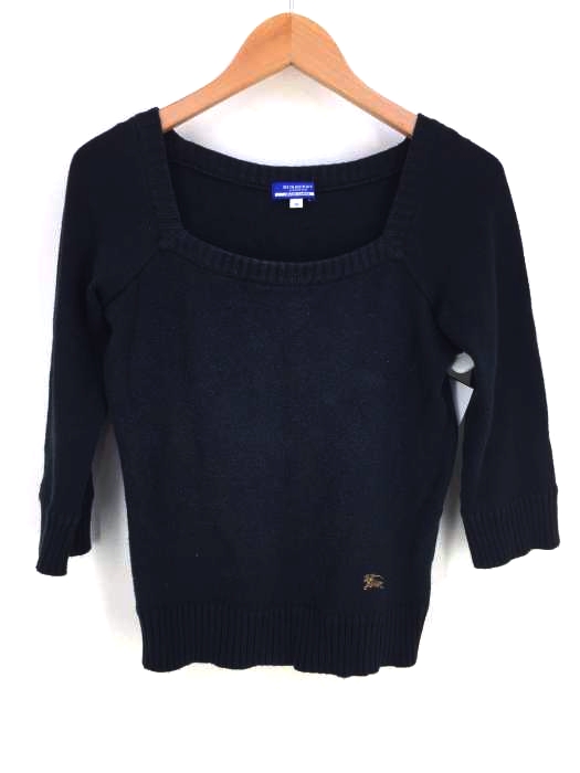 BURBERRY BLUE LABEL(バーバリーブルーレーベル) ワンポイント刺繍ニット レディース JPN：M JPN：M