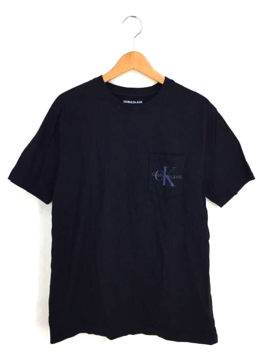Calvin Klein Jeans(カルバンクラインジーンズ) ロゴプリント ポケット付き クルーネックTシャツ メンズ トップス Tシャツ・カットソー