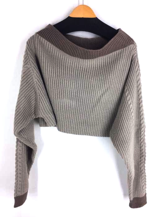 GYDA(ジェイダ) 18AW バイカラーケーブルニットトップス レディース トップス ニット・セーター