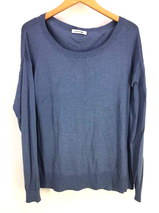 LACOSTE(ラコステ) コットンシルクUネックニット レディース import：M import：M