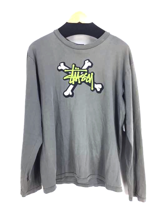 Stussy（ステューシー） クロスボーンプリントL/S Tシャツ メンズ トップス Tシャツ・カットソー