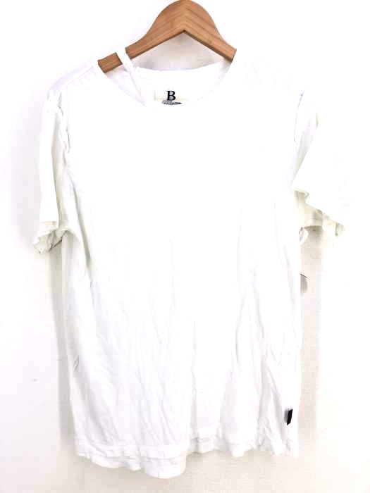 B yohji yamamoto（ビーヨウジヤマモト） ネックカットデザイン半袖Tシャツ メンズ トップス Tシャツ・カットソー