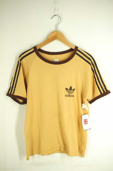adidas Originals （アディダスオリジナルス） トレフォイルロゴプリント 3ラインクルーネックTシャツ メンズ トップス Tシャツ・カットソー