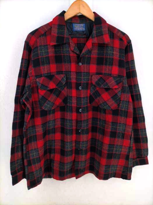 PENDLETON(ペンドルトン) 80S チェック柄開襟ウールシャツ メンズ import:M import:M
