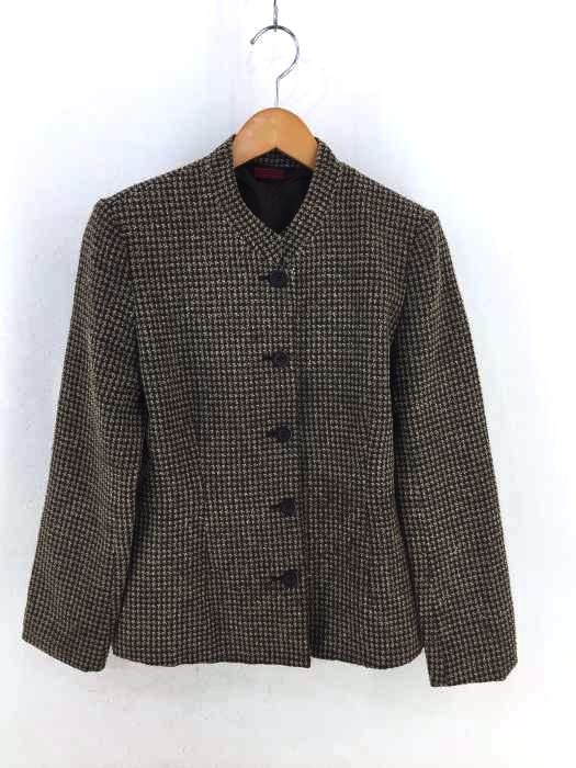 USED古着(ユーズドフルギ) 千鳥格子マオカラ―ジャケット レディース アウター ジャケット