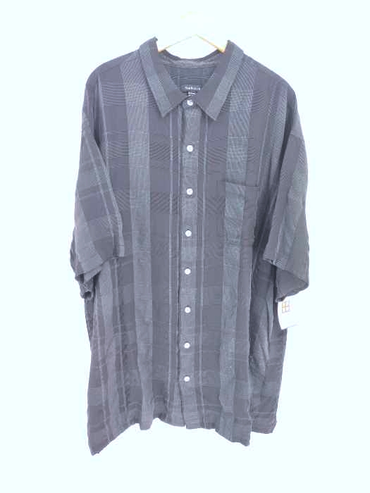 VAN HEUSEN(ヴァンヒューゼン) レーヨンポリ チェック柄半袖シャツ メンズ  3XL