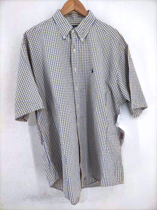Polo by RALPH LAUREN(ポロバイラルフローレン) 90S チェック柄半袖ボタンダウンシャツ メンズ import：XL import：XL