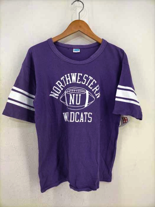 Champion(チャンピオン) 70S バータグ NORTHWESTERN WILDCATS フットボールTシャツ メンズ JPN：XL JPN：XL