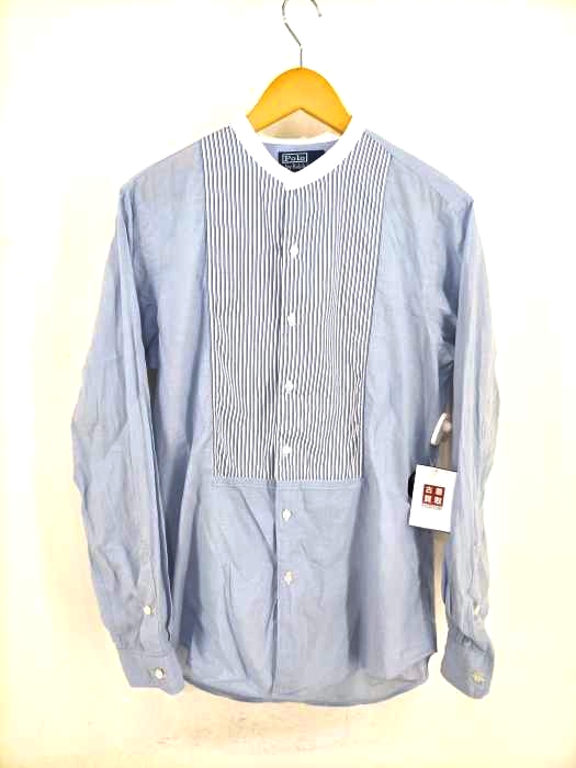 Polo by RALPH LAUREN(ポロバイラルフローレン) ストライプ切替ブザムシャツ バンドカラーシャツ メンズ JPN：M JPN：M