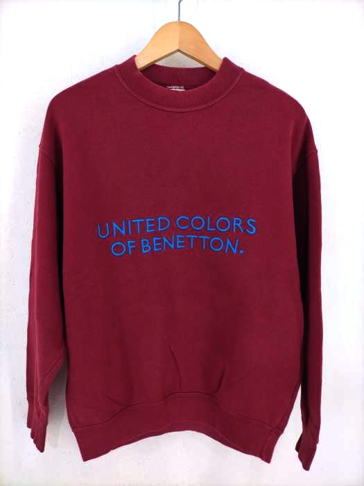 UNITED COLORS OF BENETTON(ユナイテッドカラーズオブベネトン) ロゴ刺繍 クルーネックスウェット メンズ import：XS import：XS