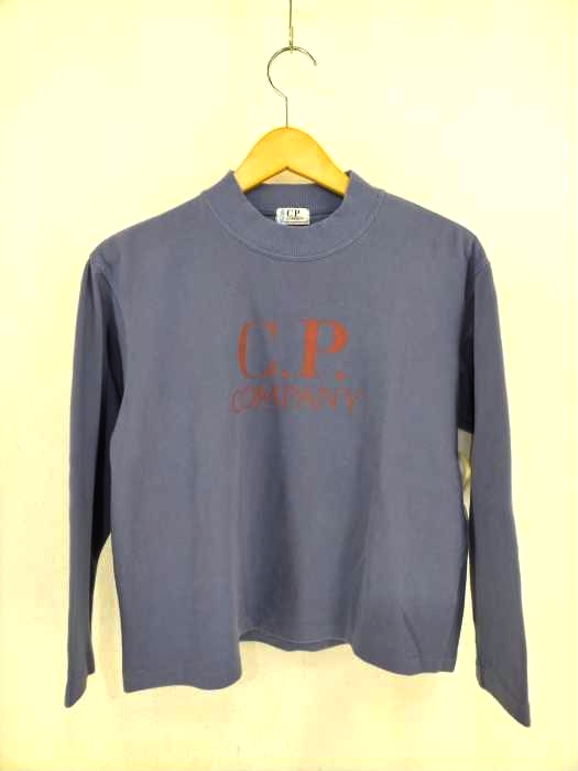 C.P.COMPANY(シーピーカンパニー) ロゴプリント 鹿の子クルーネックカットソー レディース UK：14 UK：14