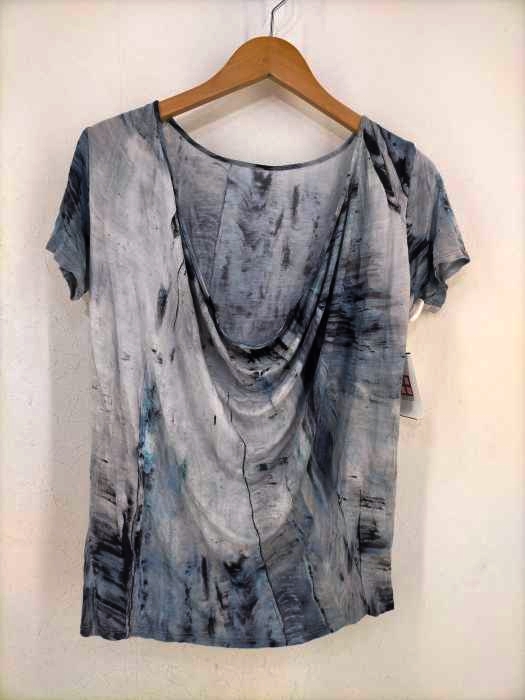 ヘルムートラング　ドレープカットソー HELMUT LANG(ヘルムートラング) 転写プリントドレープカットソー