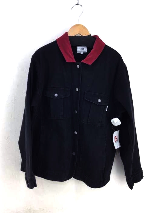 HUF デニムジャケット コーデュロイ襟