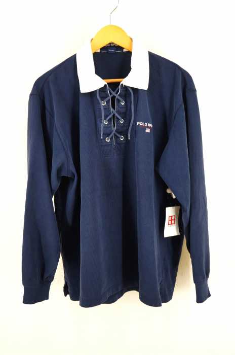 POLO SPORT RALPH LAUREN （ポロスポーツラルフローレン） レースアップ　長袖ポロシャツ メンズ トップス ポロシャツ