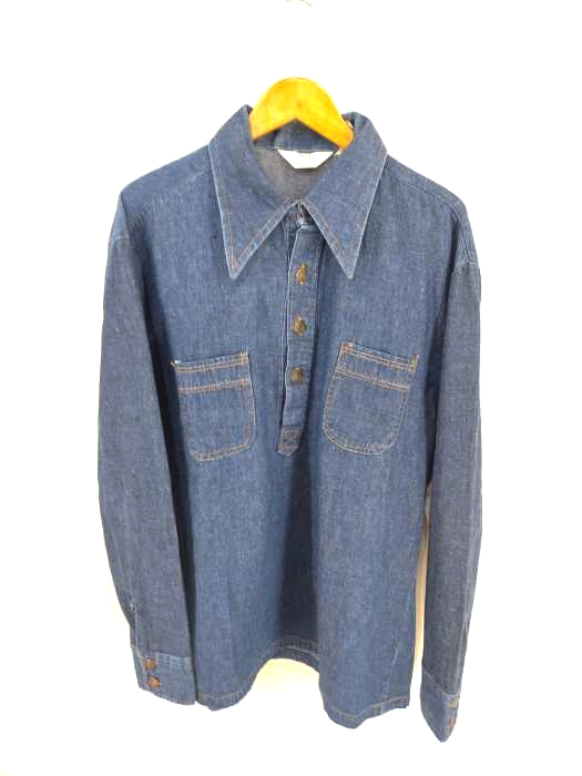 USED古着(ユーズドフルギ) 70S プルオーバーデニムシャツ メンズ JPN：L JPN：L