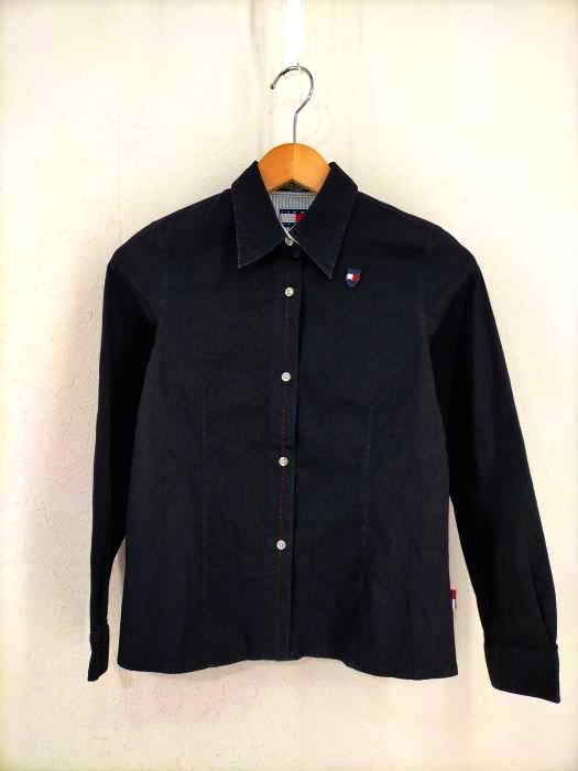 tommy jeans（トミージーンズ） ライン入り ボタンシャツ レディース トップス カジュアルシャツ