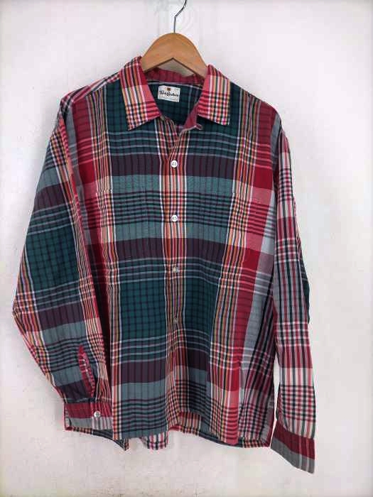 USED古着(ユーズドフルギ) WEST BROTHERS 50S60S ボックスヘム チェック柄長袖シャツ メンズ import：L import：L