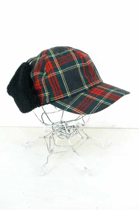 hb（エイチビー） WINDSTOPPER チェック柄イヤーキャップ メンズ 帽子 キャップ