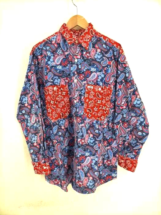 GUESS BY MARCIANO(ゲス バイ マルシアーノ) 80S バンダナ×ペイズリー コットンシャツ USA製 メンズ JPN：2 JPN：2