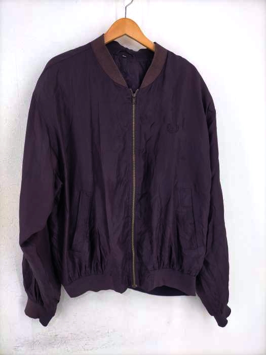 USED古着(ユーズドフルギ) シルクジップブルゾン メンズ アウター ジャケット