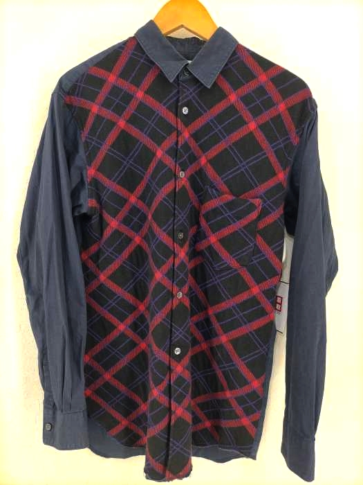 COMME des GARCONS SHIRT(コムデギャルソンシャツ) W13 05AW バイアスチェック切替コットンシャツ メンズ JPN：S JPN：S