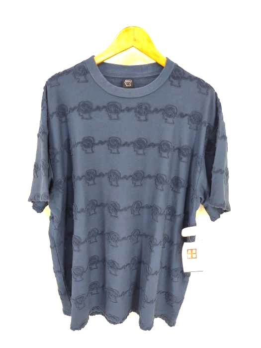 BRAIN DEAD(ブレインデッド) ランニングヘッドテクスチャードストライプTEE メンズ JPN：L JPN：L
