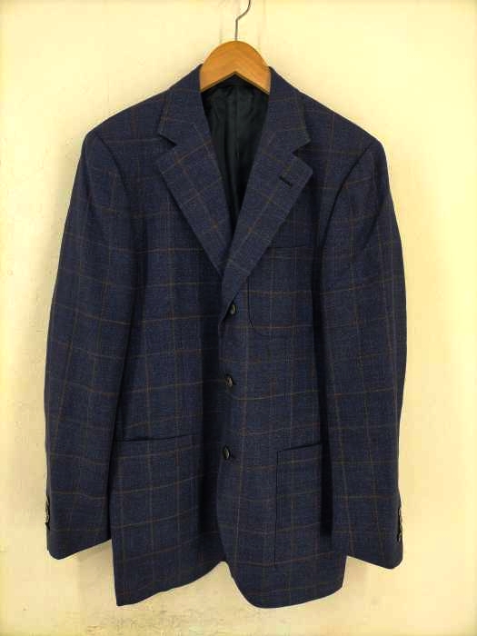 CARUSO チェック柄 テーラードジャケット 48