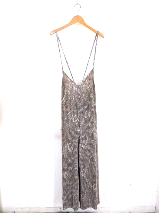 USED古着(ユーズドフルギ) 総柄プリーツサロペット レディース  M