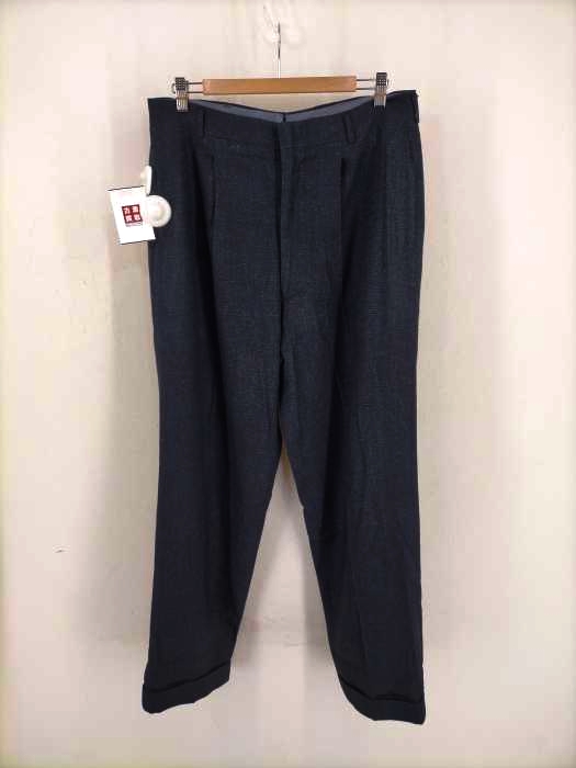 USED古着(ユーズドフルギ) 50~60S SERVALジッパー チェックワイドスラックス メンズ 表記無 表記無