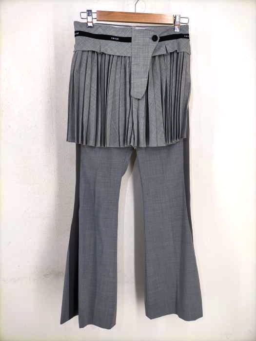 Sacai(サカイ) 21SS Pleated Skirt Logo Belt Trousers レディース JPN：1 JPN：1