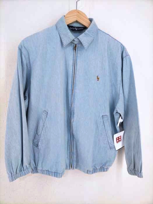 RALPH LAUREN(ラルフローレン) 90S ポニー刺繍 デニム地スイングトップ メンズ アウター ジャケット