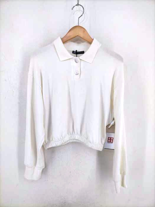 ZARA(ザラ) 裾ゴムショートニットポロシャツ レディース JPN：S JPN：S