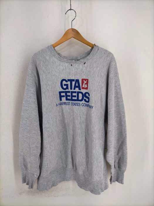 Champion（チャンピオン） 80~90s トリコタグ後期 REVERSE WEAVE GTA FEEDS 染み込みプリント メンズ トップス スウェット・トレーナー