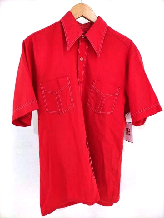 JC Penney(ジェーシーペニー) 70S 襟芯 ステッチデザインワークシャツ メンズ JPN：M JPN：M