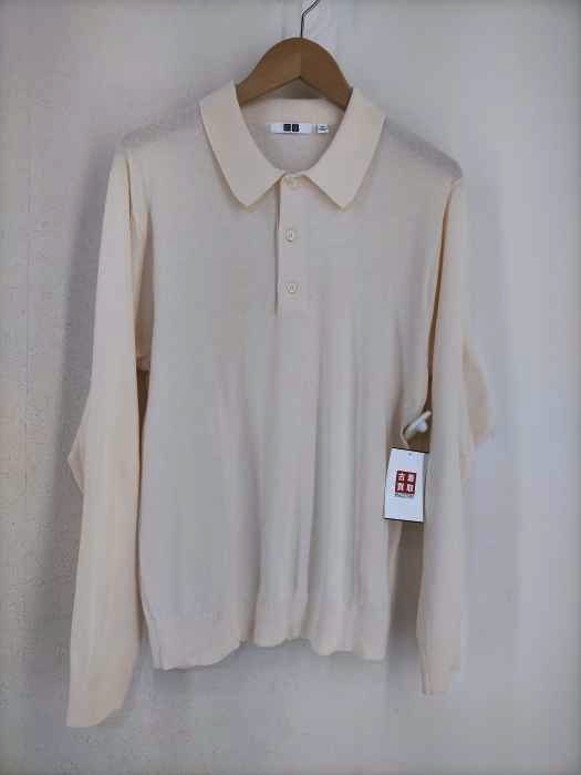 UNIQLO U(ユニクロユー) 長袖ニットポロシャツ メンズ トップス ポロシャツ