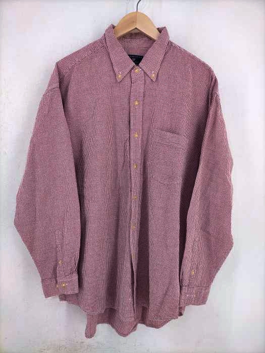 USED古着(ユーズドフルギ) ギンガムチェックシアサッカーボタンダウンシャツ メンズ  LL