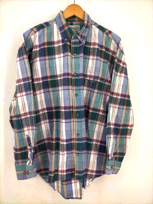 USED古着(ユーズドフルギ) チェック柄ボタンダウンシャツ メンズ import：L import：L