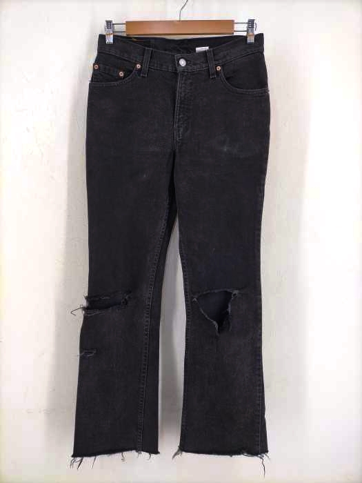 Levi‘s（リーバイス） 90s 517 SLIM FIT BOOT CUT ブラックデニムパンツ メンズ パンツ デニム