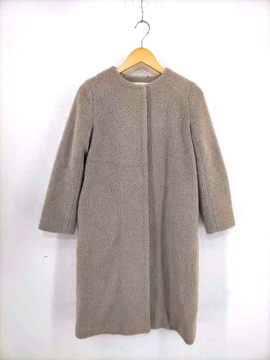 Ray BEAMS（レイビームス） ノーカラーボアコート レディース アウター コート