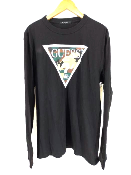 GUESS(ゲス) ロゴプリント長袖Tシャツ メンズ JPN：M JPN：M