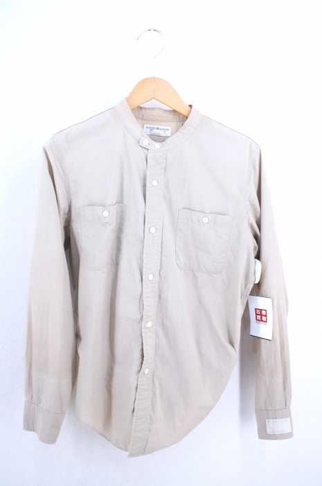 PHIGVEL MAKERS & Co.(フィグベルメーカーズアンドコー) NAVAL BAND COLLAR SHIRTS メンズ トップス カジュアルシャツ
