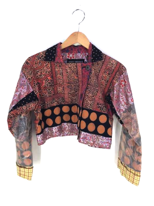 イッセイミヤケ ISSEY MIYAKE patterned cropped jacket レディース JPN：2 JPN：2