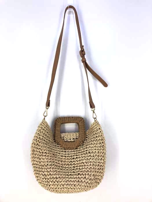 ZARA（ザラ） 2WAY 編み込みペーパーバッグ レディース バッグ ショルダー