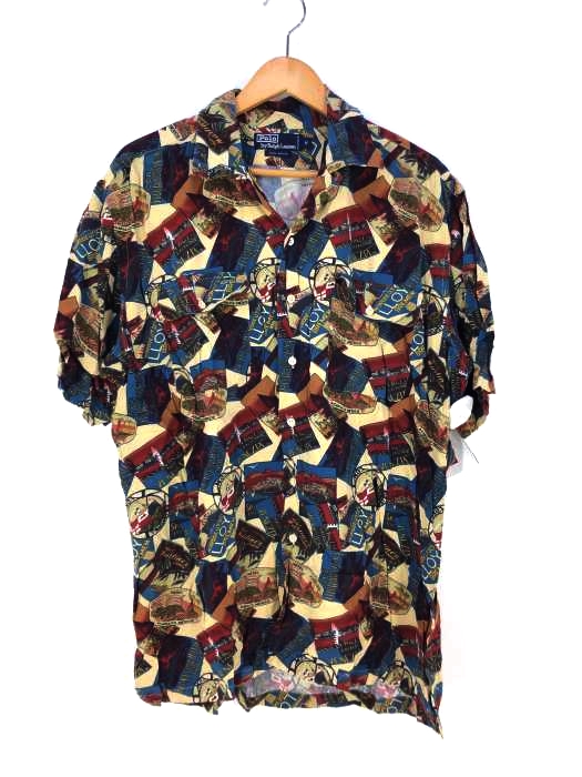Polo by RALPH LAUREN（ポロバイラルフローレン） 総柄レーヨンオープンカラーシャツ メンズ トップス カジュアルシャツ
