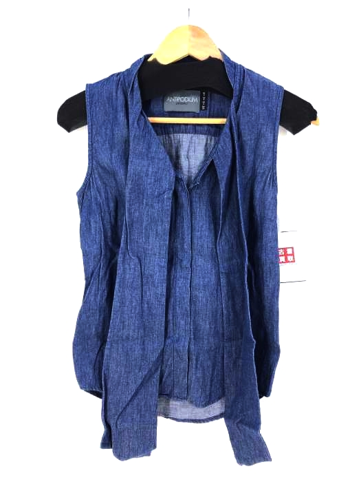 ANTIPODIUM(アンティポディウム) リボン付きデニムカットソー レディース US：4 US：4